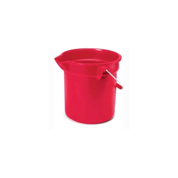Rubbermaid Commercial Rubbermaid Brute 10 Qt. Round Plastic Utility Bucket 10-1/2 Dia x 10-1/4H, Red - RCP2963RED, PK12 FG296300 RED - main